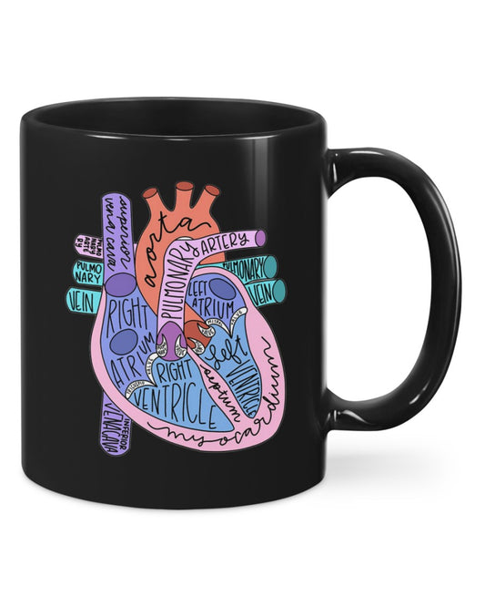 Nurse Coffee Mug | Heart | Drinkware Gift for Woman Nurse, Female Nursing