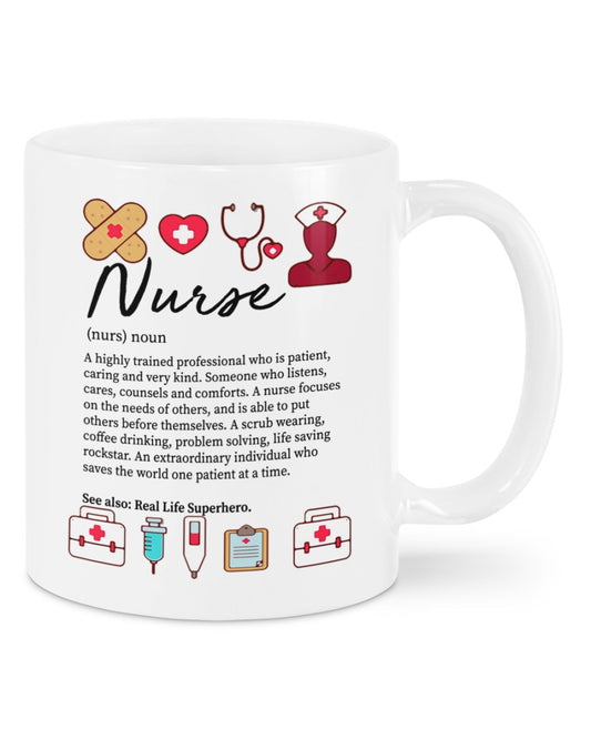 Nurse Coffee Mug | Nurse Definition | Drinkware Gift for Woman Nurse, Female Nursing