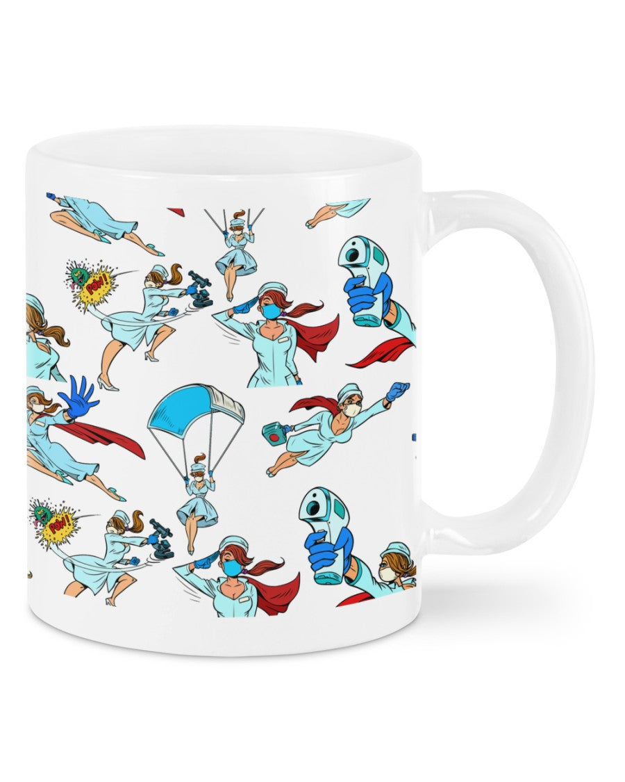 Nurse Coffee Mug | Nurse Super Hero | Drinkware Gift for Woman Nurse, Female Nursing