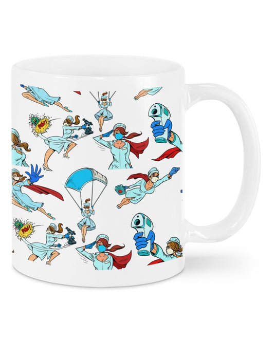 Nurse Coffee Mug | Nurse Super Hero | Drinkware Gift for Woman Nurse, Female Nursing