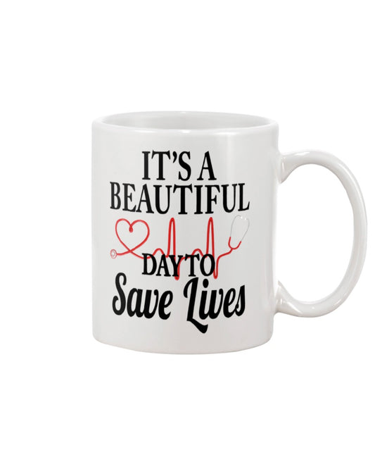 Nurse Coffee Mug | Save Lives | Drinkware Gift for Woman Nurse, Female Nursing