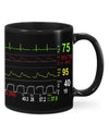 Nurse Coffee Mug | Heartbeat Cardiologist Number Screen | Drinkware Gift for Woman Nurse, Female Nursing