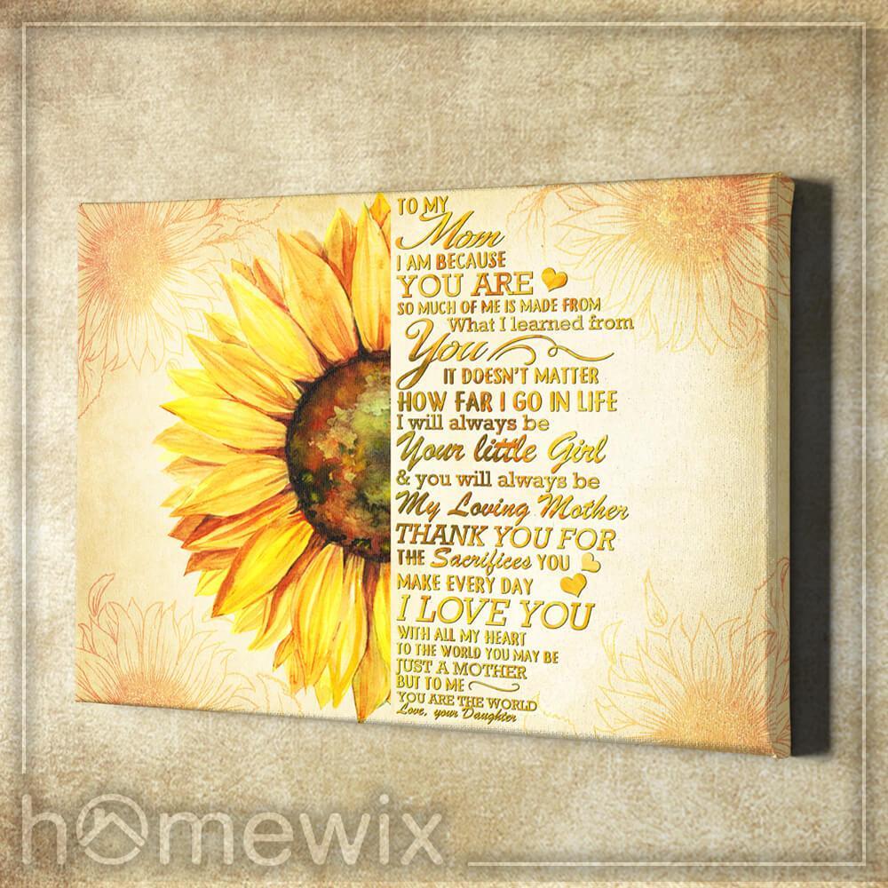 You are my sunshine lyrics sunflower cat meow poster canvas