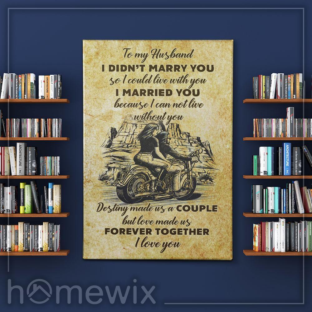 To My Husband Motorcycle Canvas And Poster | Wall Decor