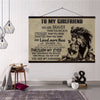 Lion canvas with the wood frame to my girlfriend you are brave wall decor visual art