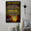 Firefighter Canvas and Poster Dad to daughter Never lose wall decor visual art