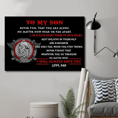 LP viking Canvas and Poster Dad to Son never feel that vs2 wall decor
