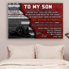 Firefighter Canvas and Poster Dad to son Just believe in yourself wall decor visual art