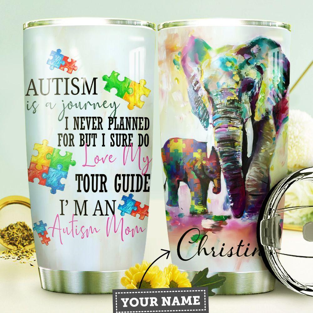 Autism Personalized Stainless Steel Tumbler Cups Drinkware 20oz - MostSuit