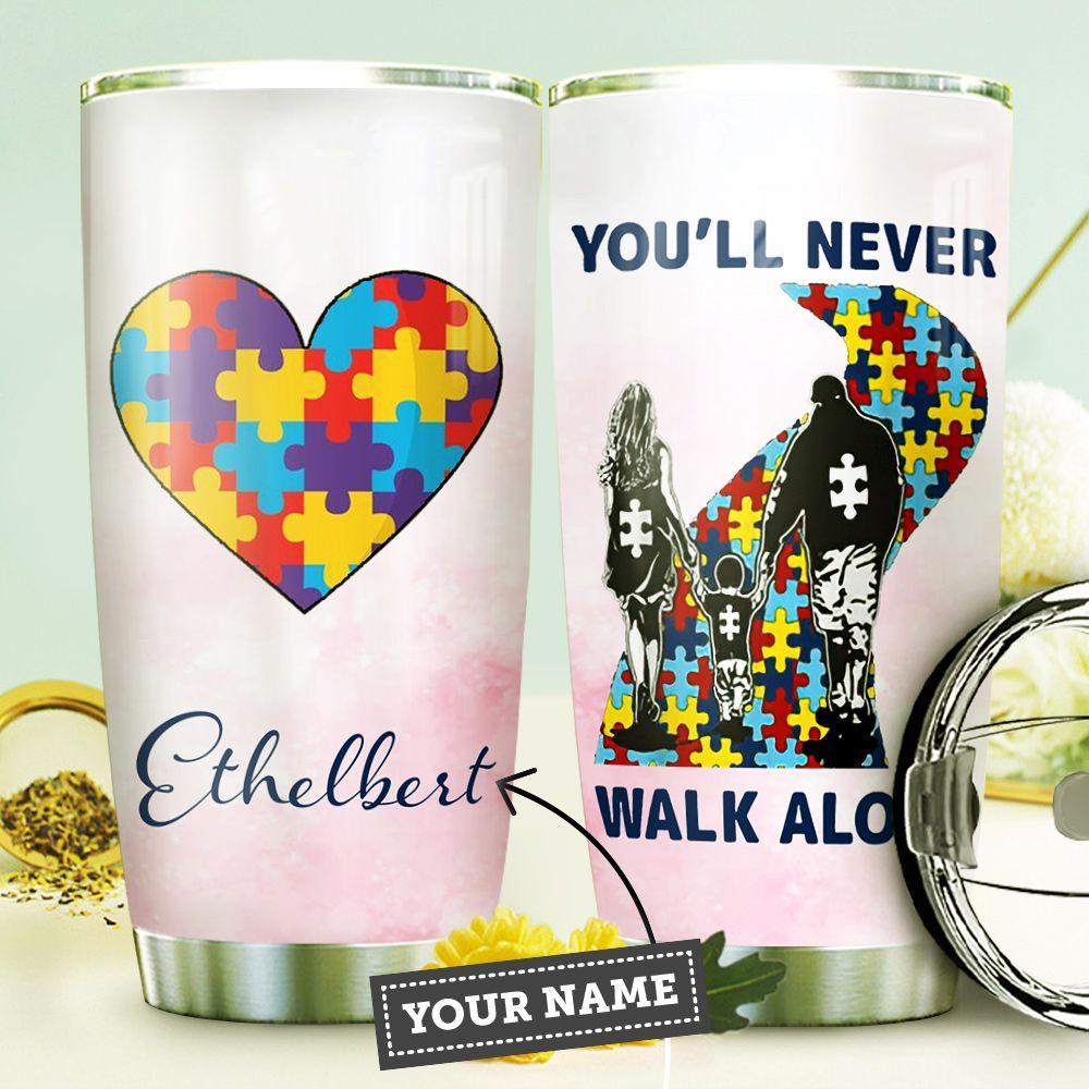 Autism Personalized Stainless Steel Tumbler Cups Drinkware 20oz - MostSuit