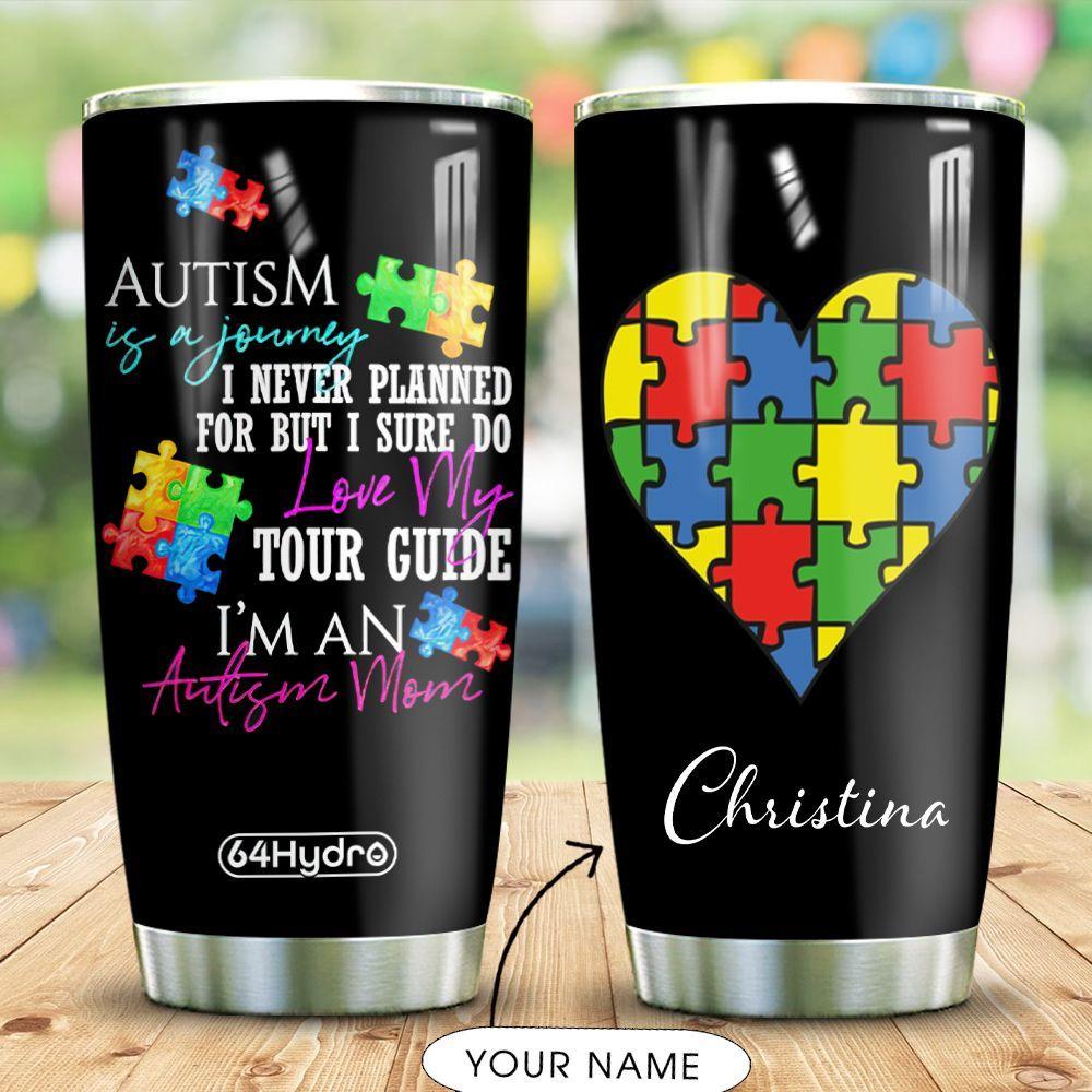 Autism Personalized Stainless Steel Tumbler Cups Drinkware 20oz - MostSuit