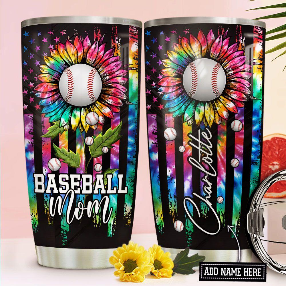 Baseball Mom Personalized Stainless Steel Tumbler Cups Drinkware 20oz - MostSuit