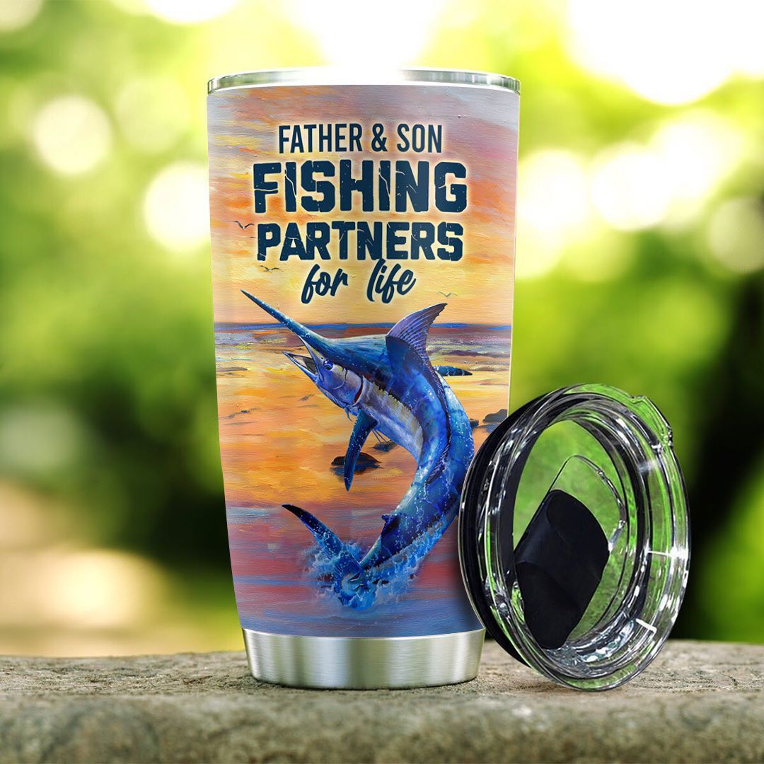 To My Son Fishing Partner For Life KD2 ZZL2611016 Stainless Steel Tumbler - MostSuit