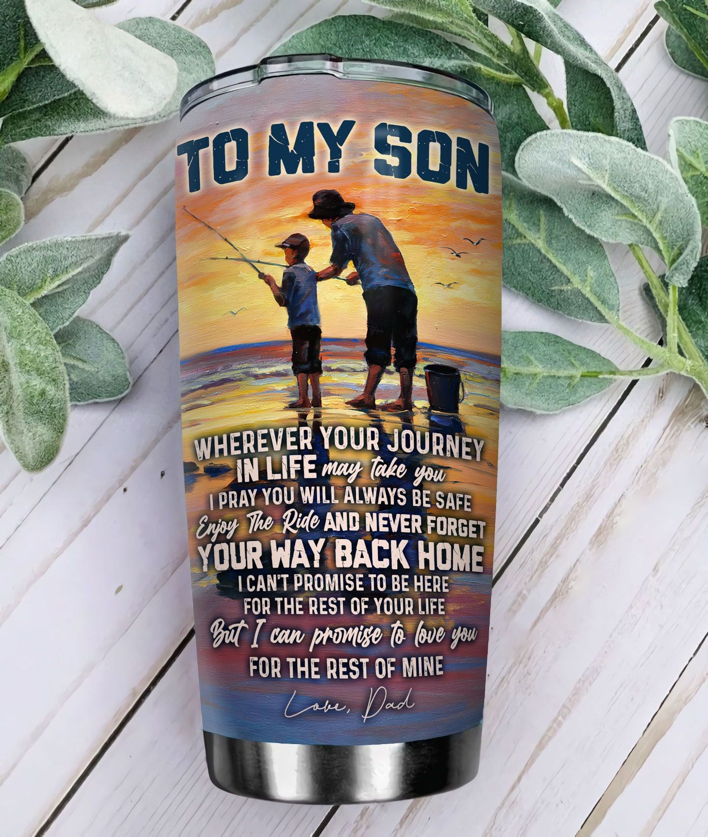 To My Son Fishing Partner For Life KD2 ZZL2611016 Stainless Steel Tumbler - MostSuit