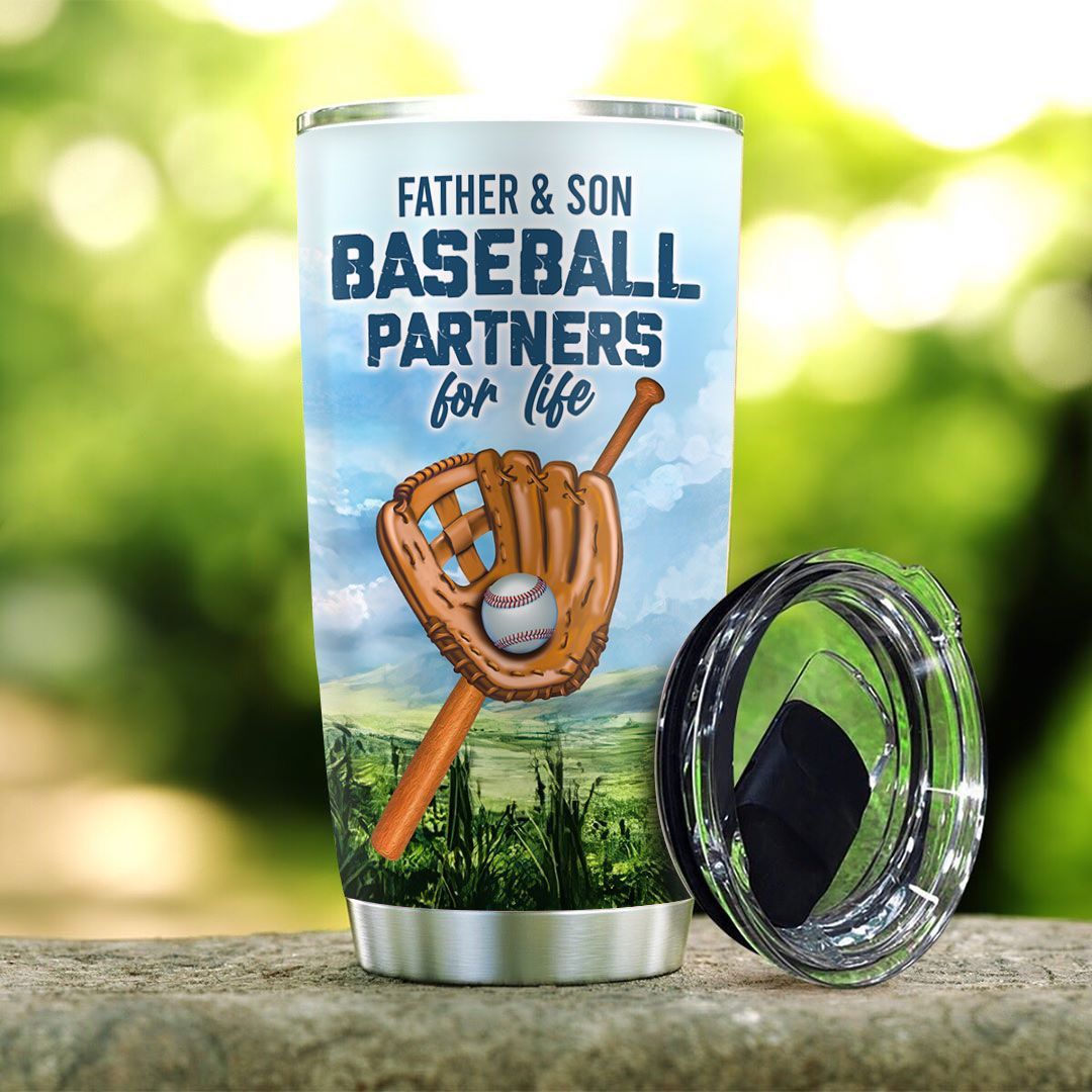 To My Son Baseball Partners KD2 ZZL2711017 Stainless Steel Tumbler - MostSuit