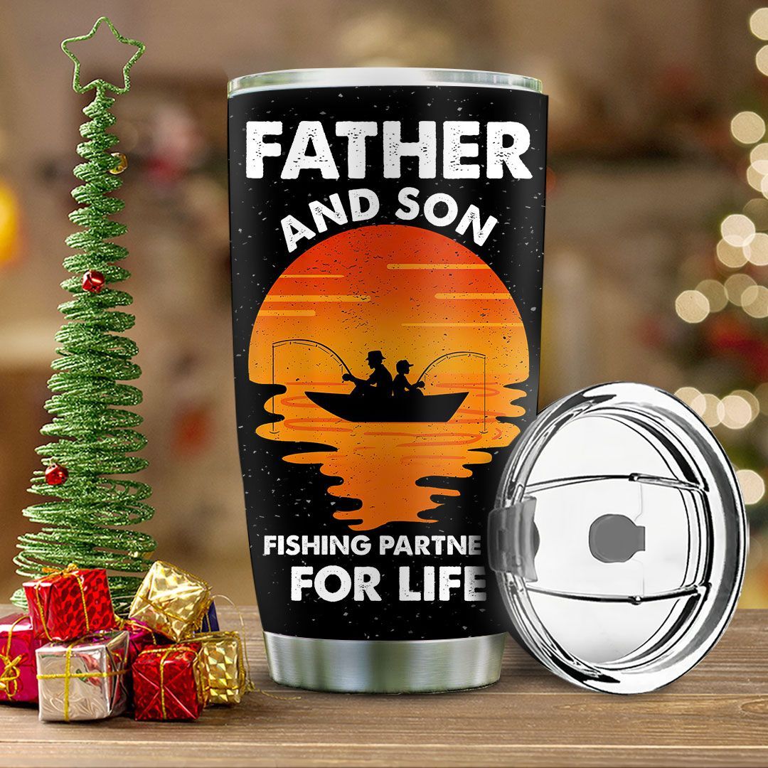 Dad Son Fishing Partner KD2 BGM2811012 Stainless Steel Tumbler - MostSuit