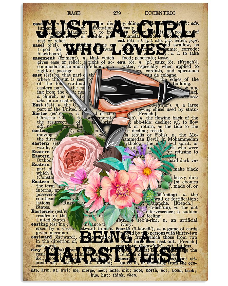 Hairdresser Just A Girl Vertical Canvas And Poster | Wall Decor
