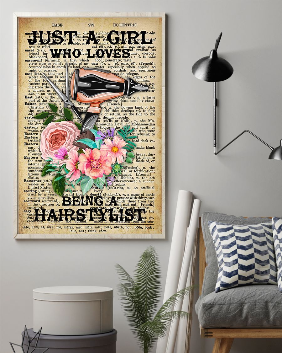 Hairdresser Just A Girl Vertical Canvas And Poster | Wall Decor