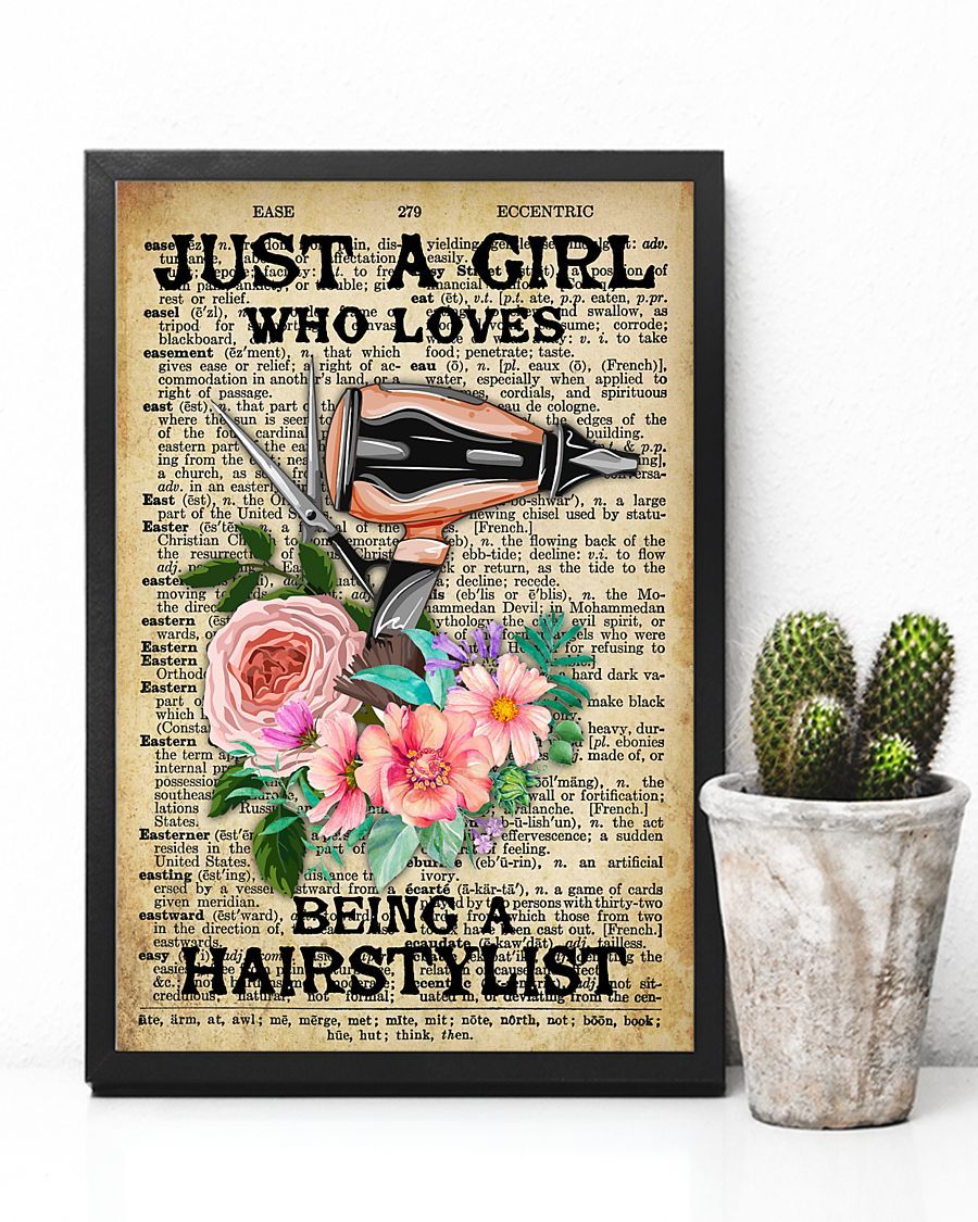 Hairdresser Just A Girl Vertical Canvas And Poster | Wall Decor