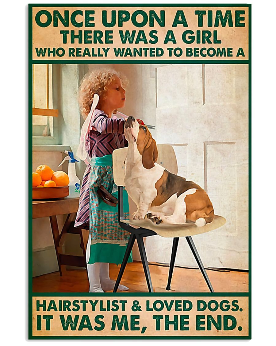 Girl Wanted To Become Hairstylist And Loved Dog Vertical Canvas And Poster | Wall Decor