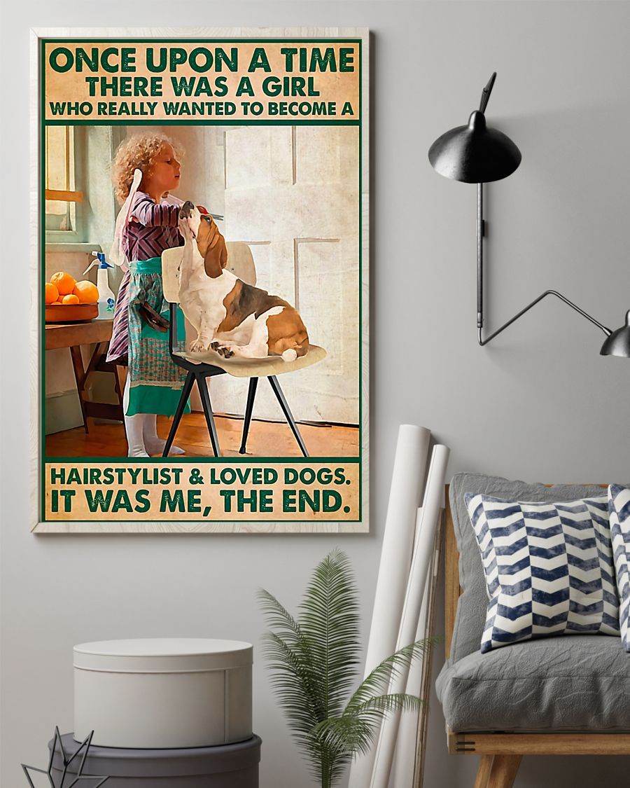 Girl Wanted To Become Hairstylist And Loved Dog Vertical Canvas And Poster | Wall Decor