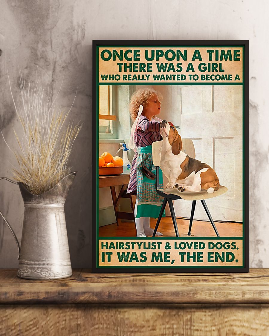 Girl Wanted To Become Hairstylist And Loved Dog Vertical Canvas And Poster | Wall Decor