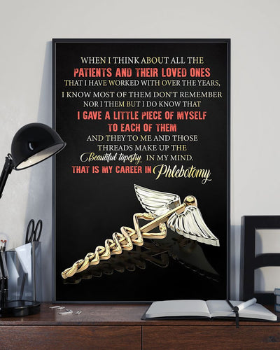 Phlebotomist - That Is My Career In Phlebotomy Vertical Canvas And Poster | Wall Decor