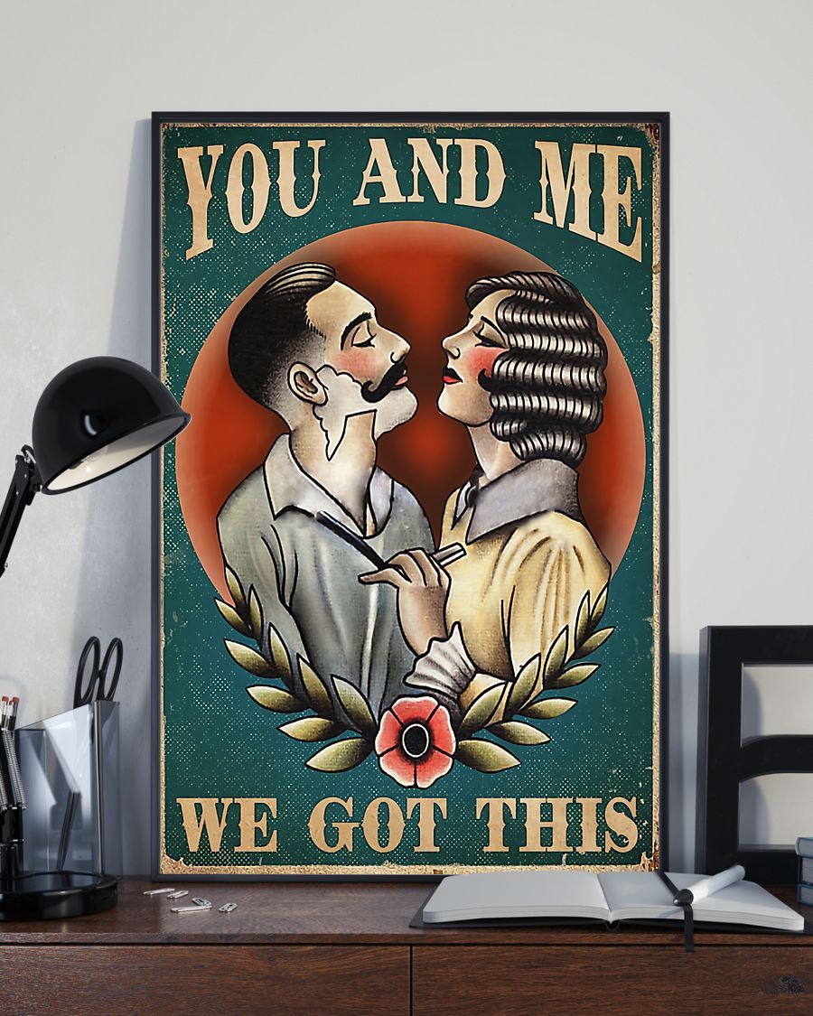 Hairdresser You And Me We Got This Vertical Canvas And Poster | Wall Decor