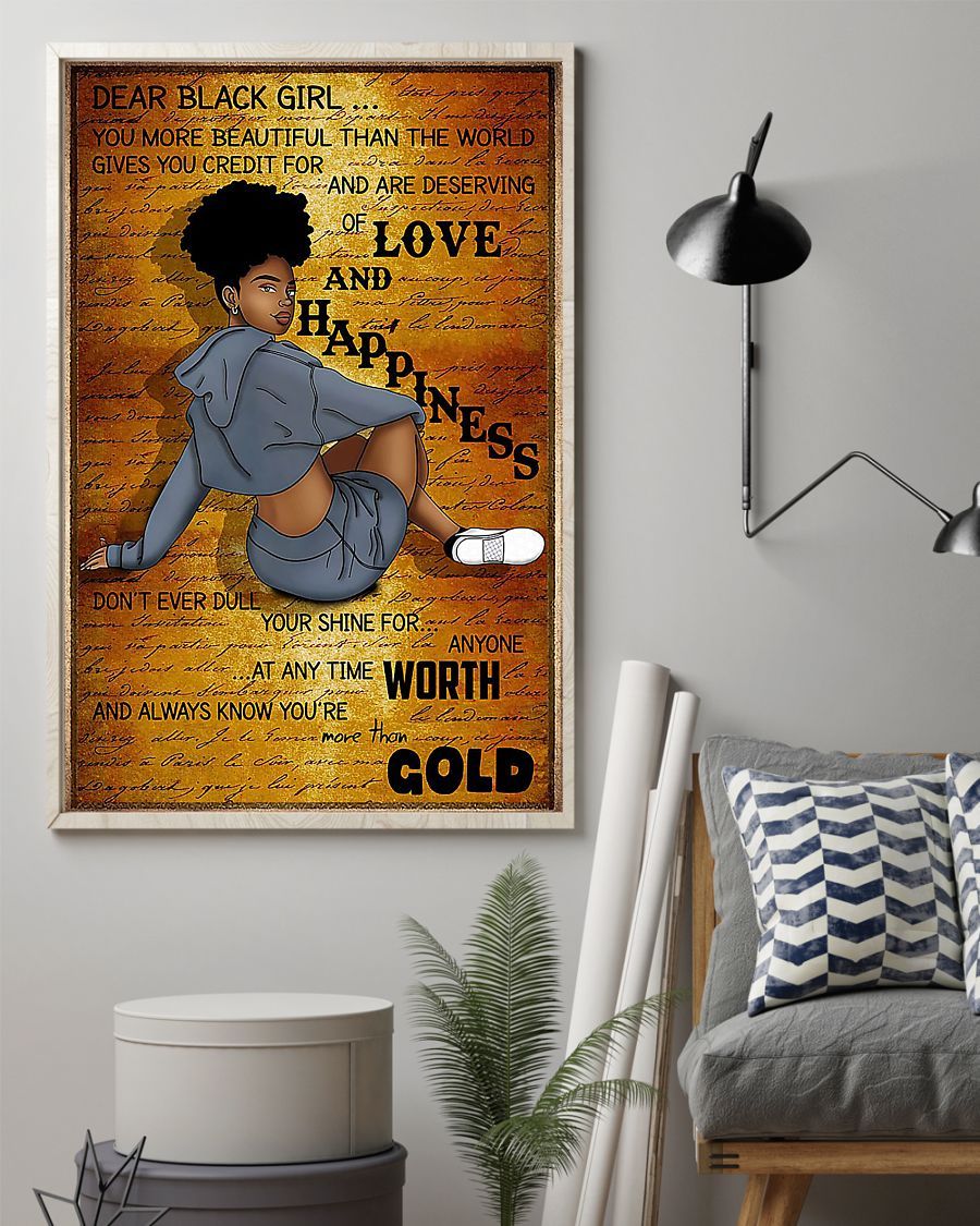 African - Black Art - Dear Black Girl Vertical Canvas And Poster | Wall Decor