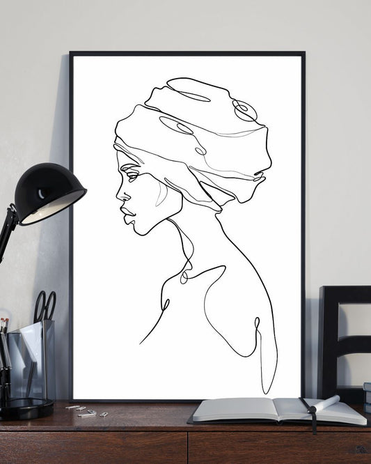 African - Black Art - Black Woman Art 2 Vertical Canvas And Poster | Wall Decor Visual Art