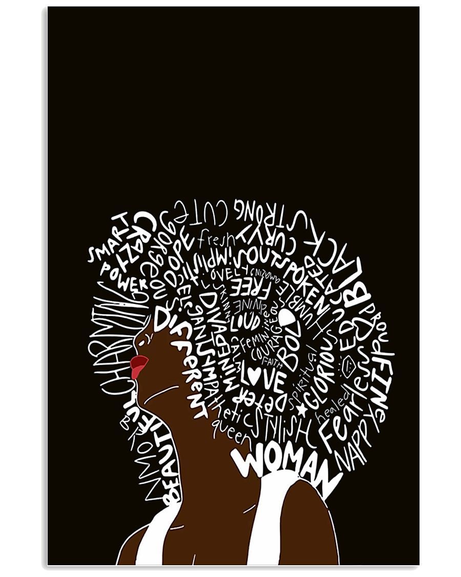 African - Black Art - Powerful Black Girl Vertical Canvas And Poster | Wall Decor