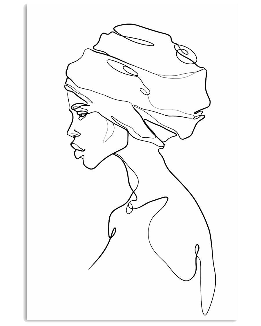 African - Black Art - Black Woman Art 2 Vertical Canvas And Poster | Wall Decor