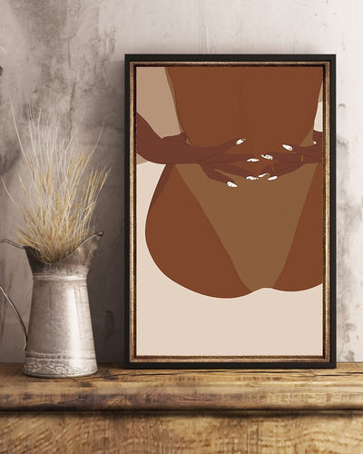 African - Black Art - Sexy Black Girl Vertical Canvas And Poster | Wall Decor