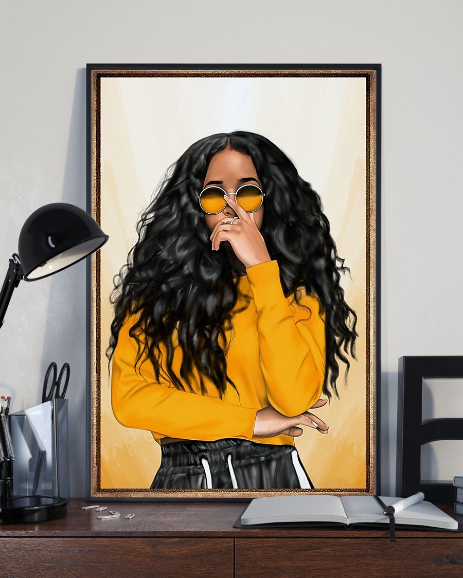African - Black Art - Her - Black Girl Vertical Canvas And Poster | Wall Decor Visual Art