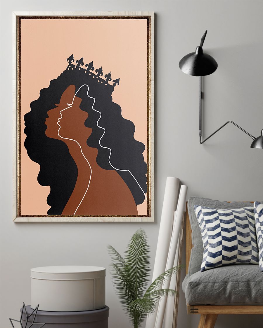 African - Black Art - Black Woman Portrait 1 Vertical Canvas And Poster | Wall Decor