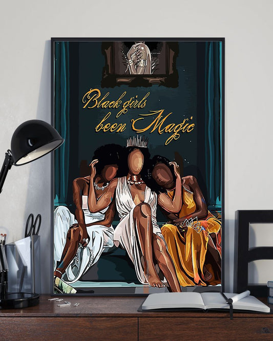 African - Black Art - Black Girl Been Magic Vertical Canvas And Poster | Wall Decor Visual Art