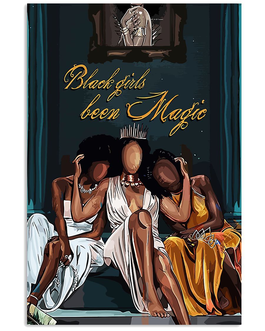 African - Black Art - Black Girl Been Magic Vertical Canvas And Poster | Wall Decor