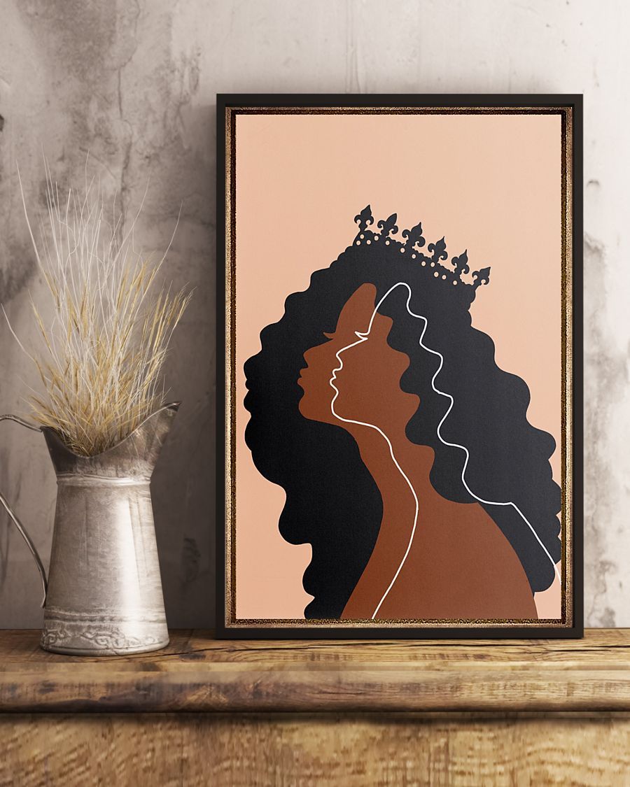 African - Black Art - Black Woman Portrait 1 Vertical Canvas And Poster | Wall Decor