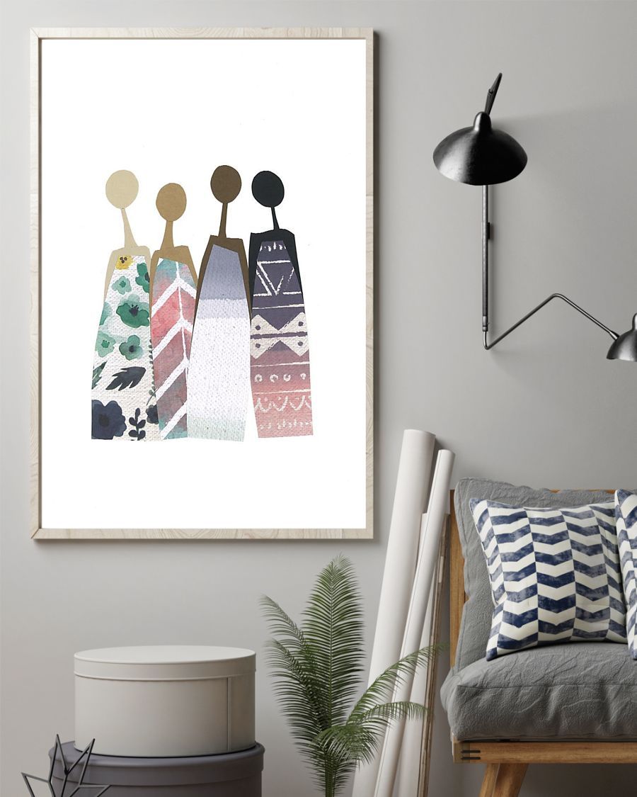 African - Black Art - Black Woman Portrait Vertical Canvas And Poster | Wall Decor