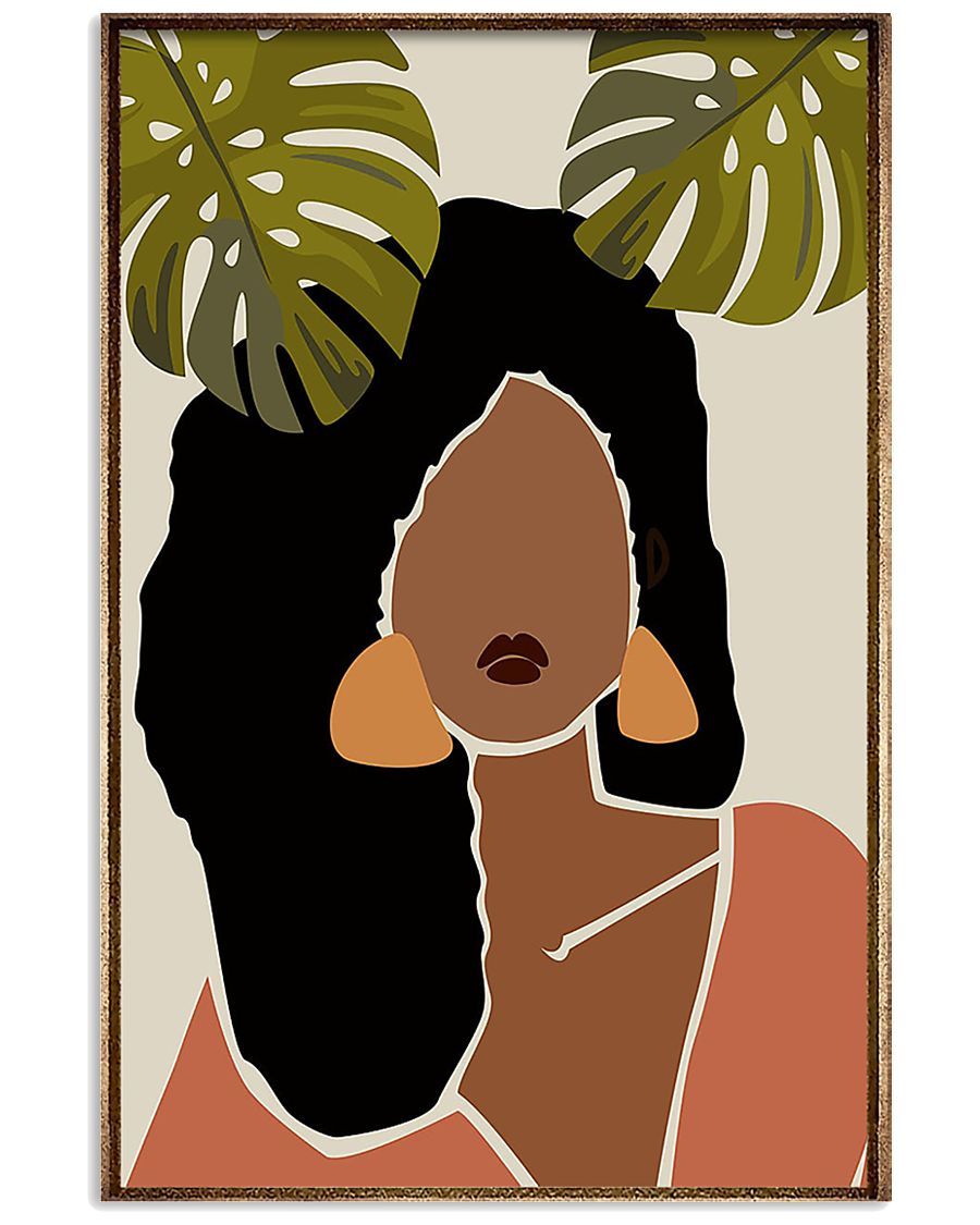 African - Black Art - Wonder Black Girl 0406 Vertical Canvas And Poster | Wall Decor