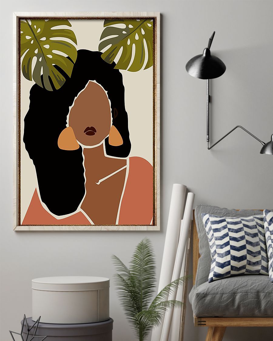African - Black Art - Wonder Black Girl 0406 Vertical Canvas And Poster | Wall Decor