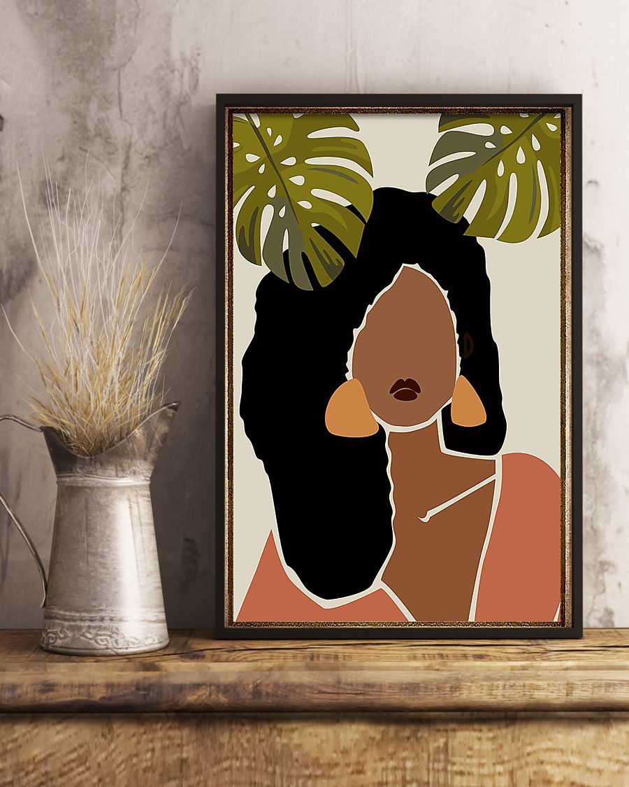 African - Black Art - Wonder Black Girl 0406 Vertical Canvas And Poster | Wall Decor