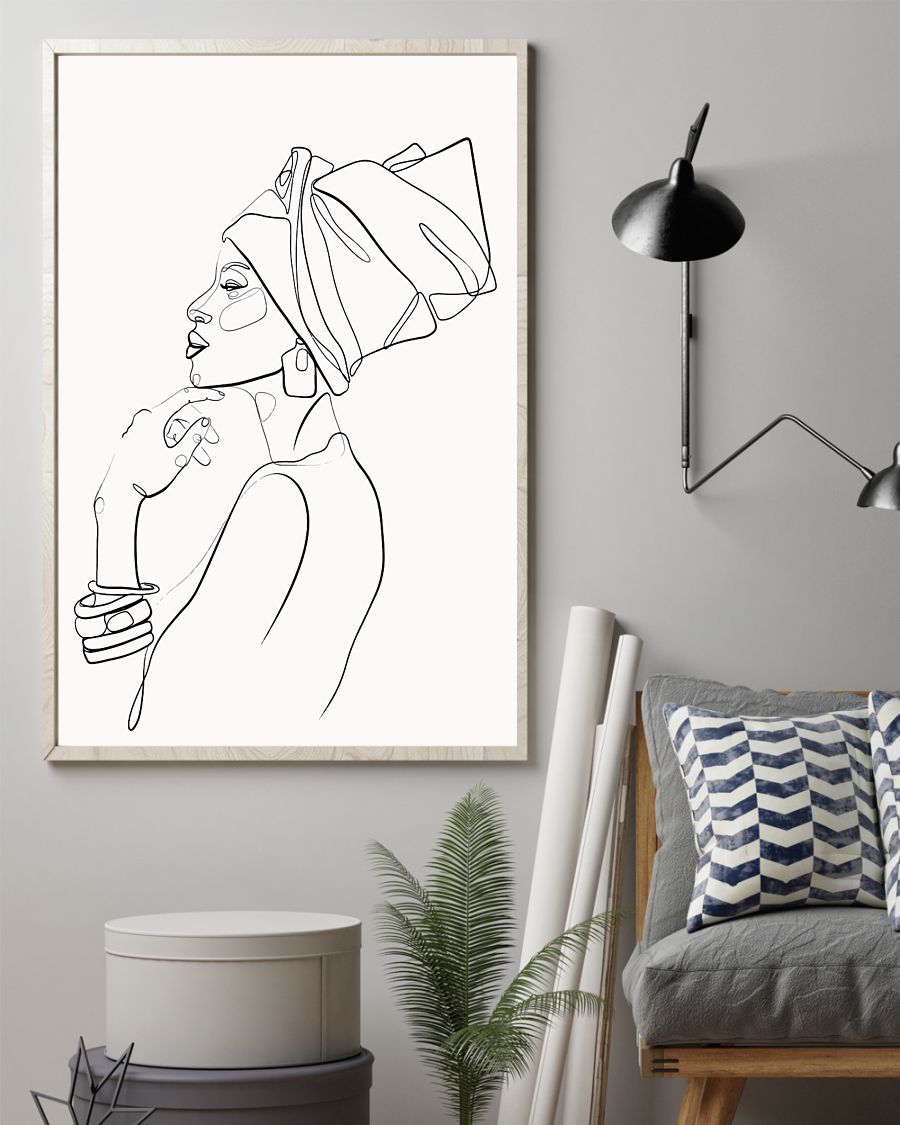 African - Black Art - Black Woman Art 4 Vertical Canvas And Poster | Wall Decor