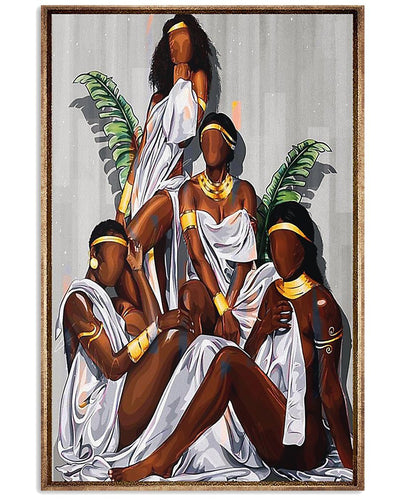 African - Black Art - Black Family Vertical Canvas And Poster | Wall Decor