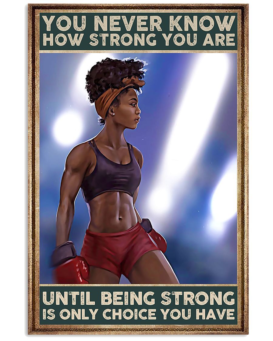 African - Black Art - Black Girl Strong Vertical Canvas And Poster | Wall Decor