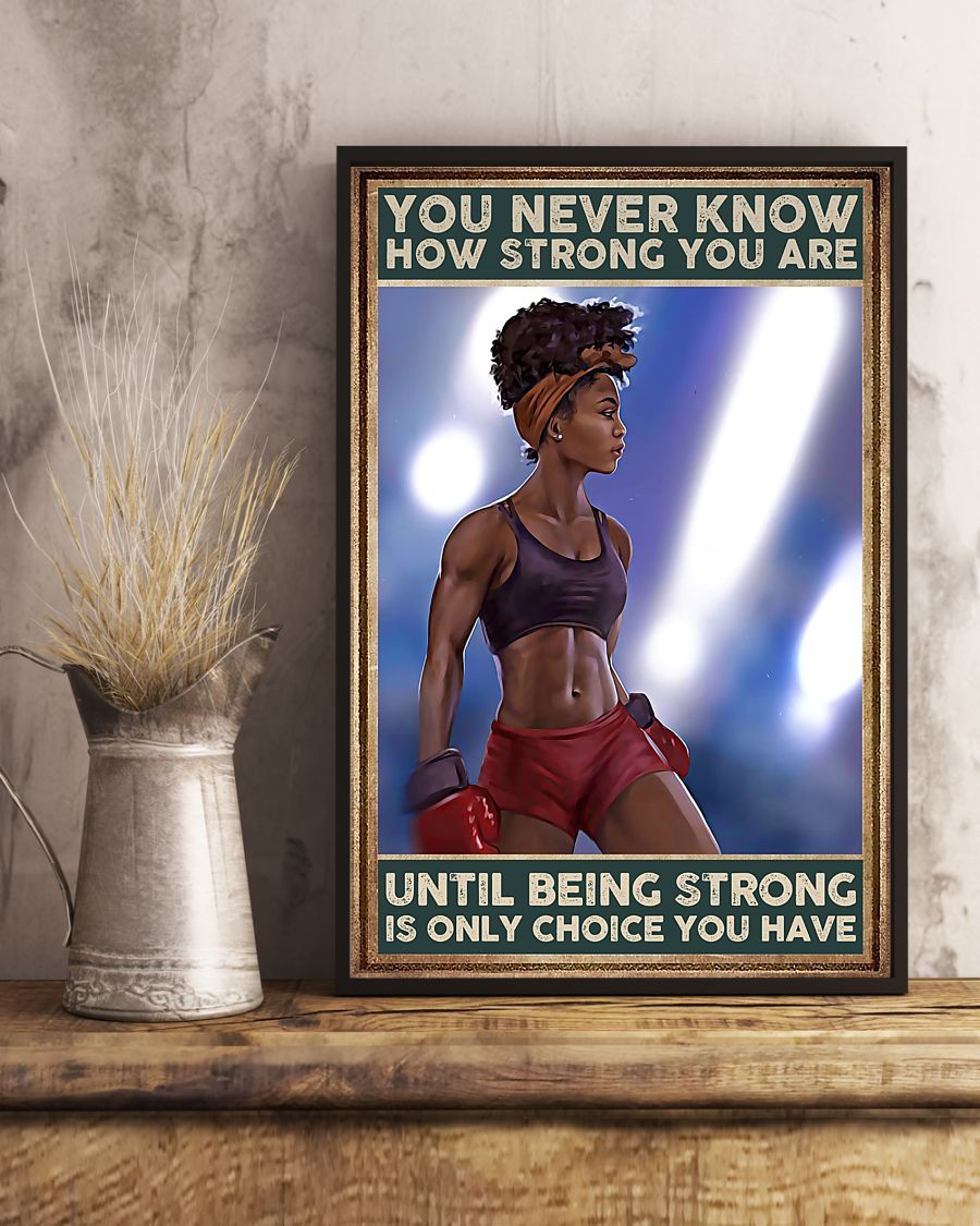 African - Black Art - Black Girl Strong Vertical Canvas And Poster | Wall Decor