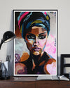 African - Black Art - Beautiful Black Woman Poster 3 Vertical Canvas And Poster | Wall Decor Visual Art