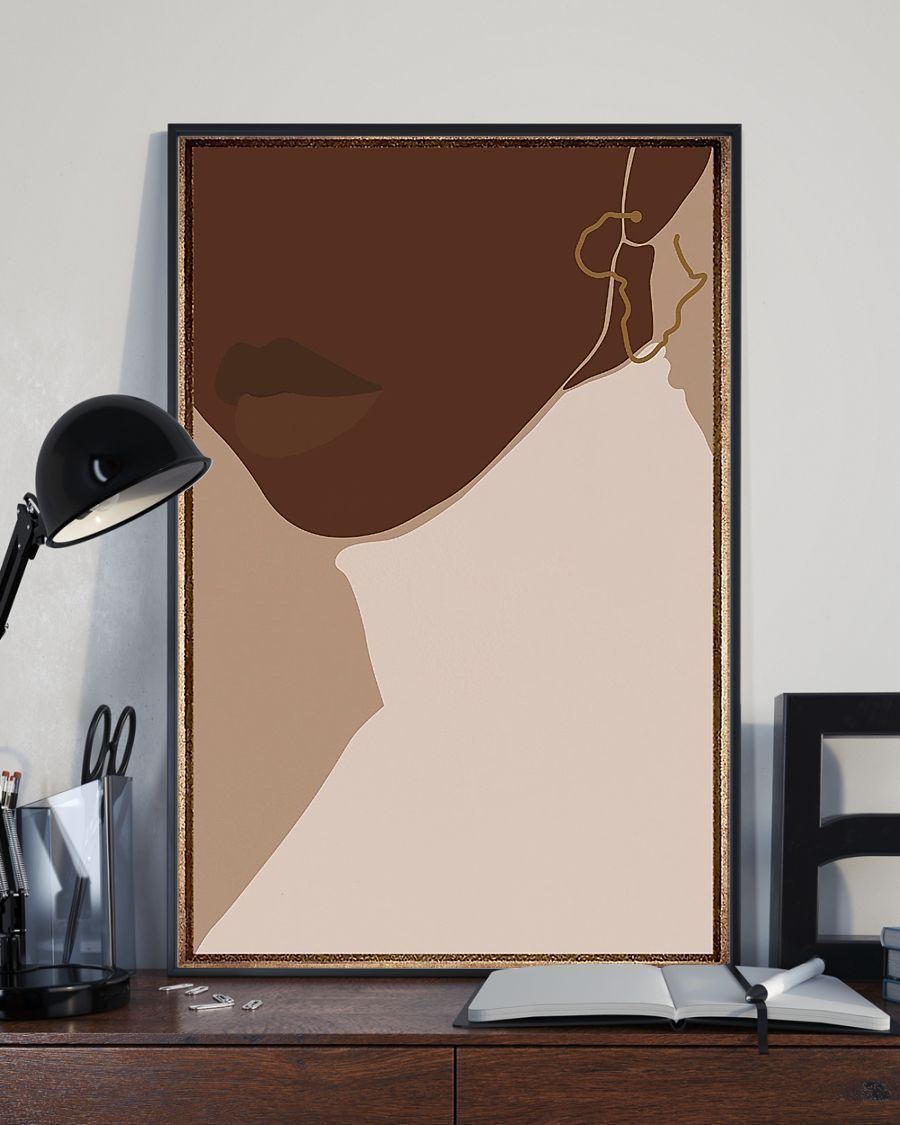 African - Black Art - Honey - Black Woman Portrait - Black Art Vertical Canvas And Poster | Wall Decor Visual Art
