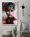 African - Black Art - Beautiful Black Woman Poster 3 Vertical Canvas And Poster | Wall Decor
