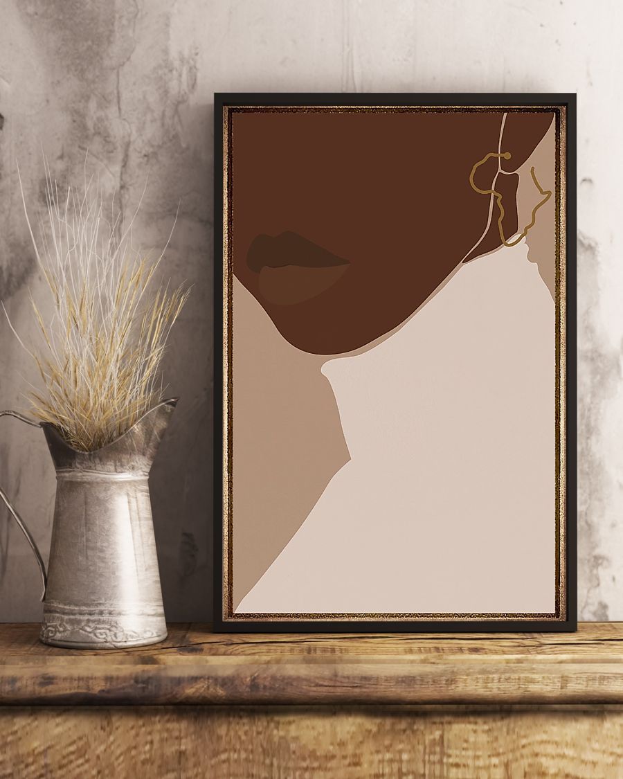 African - Black Art - Honey - Black Woman Portrait - Black Art Vertical Canvas And Poster | Wall Decor